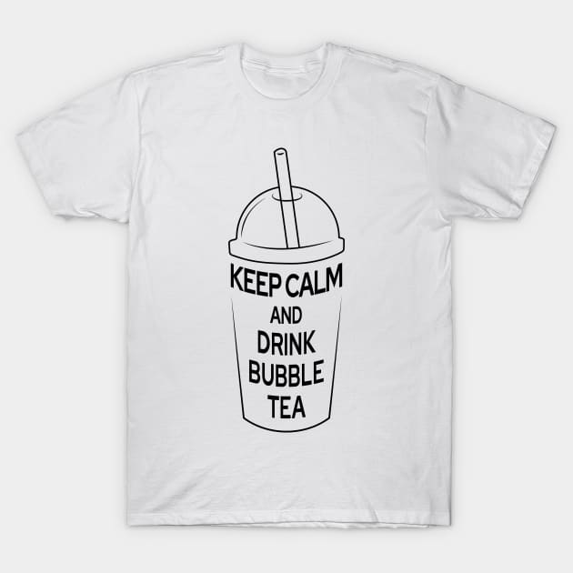 Funny Keep Calm and Drink Bubble Tea T-Shirt by Soul Searchlight